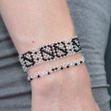 black and silver timeless potential traditional bracelet handmade in Kenya